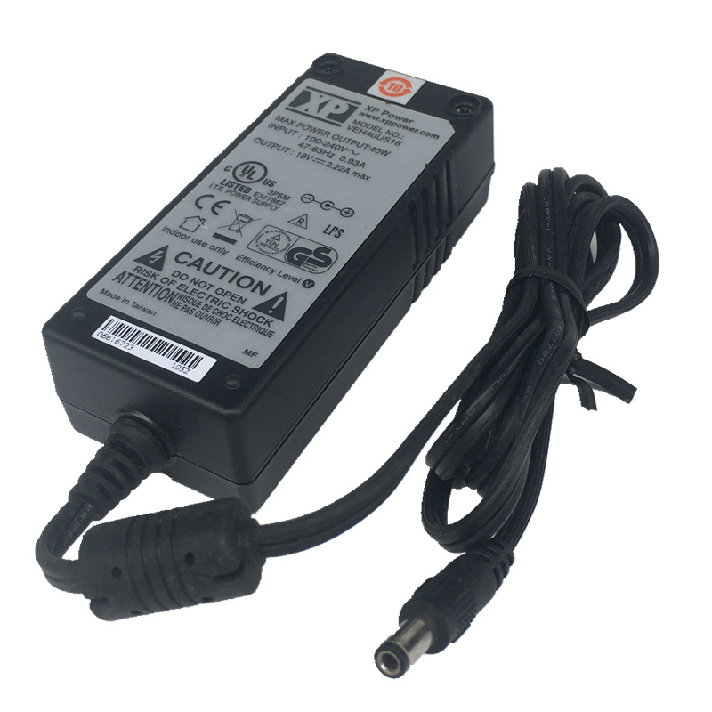 *Brand NEW* XP Power 18V 2.22A AC DC ADAPTER VEH40US18 POWER SUPPLY - Click Image to Close